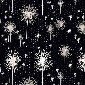 Holiday fireworks and sparkles