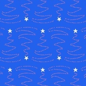 Preppy Christmas Tree lights blue
