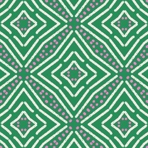 Preppy Diamond Geo Green