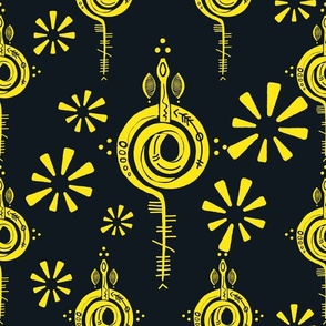 African Serpent Dance in Charcoal BG