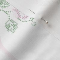 Cross Stitch Rose Border Print