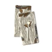 Butterfly Fish  and Butterflies - Extra Large - Rust - Surrealist Wallpaper