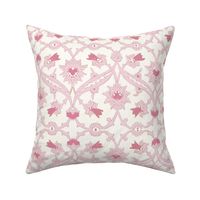 French Country Blockprint Damask_Plum pink