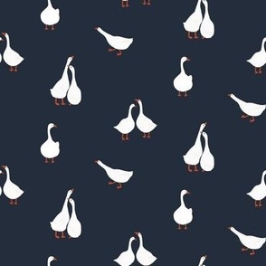 Cute geese-navy