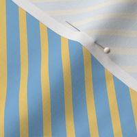 Diagonal stripes_yellow on blue_4inch