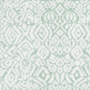 Modern boho textured watercolour ikat - linen sage green 