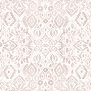 Sumba- Boho watercolour ikat -  - beige linen