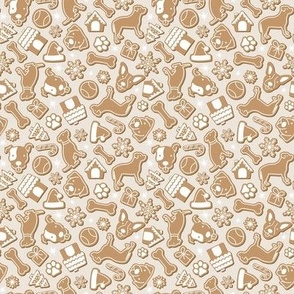 Dog Gingerbread - Beige, Small Scale