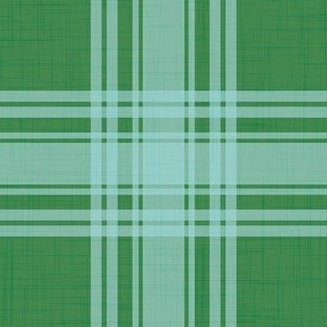 Parker Plaid - Blue and Green, Large Scale