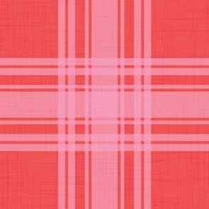 Parker Plaid - Pink and Red, Large Scale