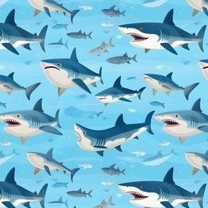 Sharks in the Ocean - small