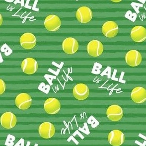 Ball is Life - Fur Buddy - Dog Bandana Fabric - Tennis Ball Life - Green