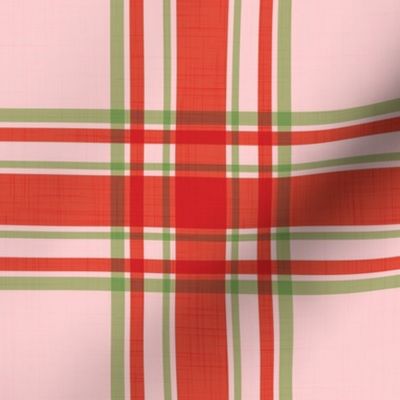 Parker Plaid - Red/Pink/Green, Large Scale