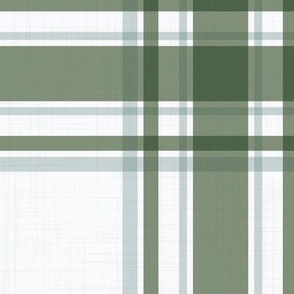 Parker Plaid - Mid Sage Green/Dusty Blue on White, XL Scale