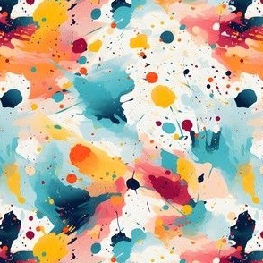 Boho Rainbow Paint Splatter - small