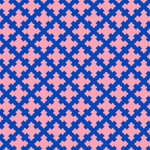 Foursquare Silhouette // small print // Cotton Candy Motifs on Big Top Blue