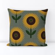 Sunny Retro Sunflowers