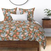 Naturalistic Gardenia Birds of Pigeon Vintage Flowers Toffee Color // Normal