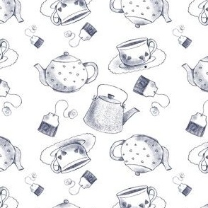 Teapot & Tea Cups Garden Party - Small Scale