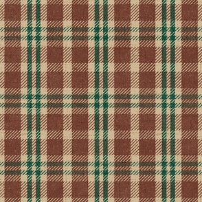 North Country Plaid - jumbo - brown, oatmeal, and green 