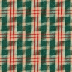 North Country Plaid - jumbo - green, oatmeal, and red 