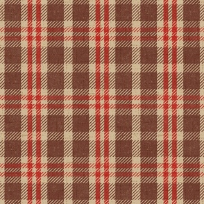 North Country Plaid - jumbo - brown, oatmeal, and red 
