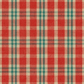 North Country Plaid - jumbo - red, oatmeal, and teal