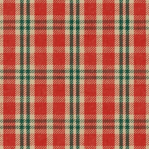 North Country Plaid - jumbo - red, oatmeal, and green 