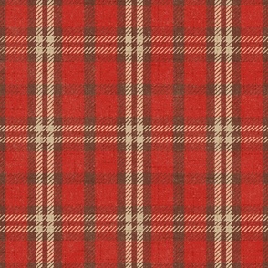 North Country Plaid - jumbo - red, brown, and oatmeal 