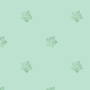 Snowflakes Mint Green