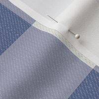 Gingham Check Plaid (3" squares) - Medium Blue & White