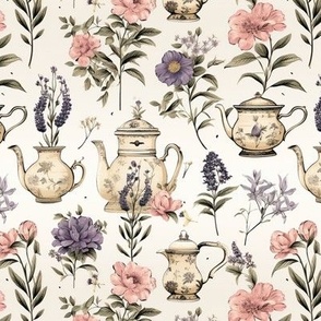 Victorian Floral Teapots #6