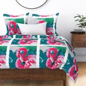 Flaming Flamingo Pillow Panel