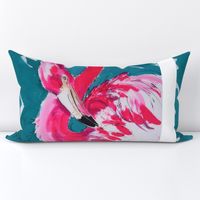 Flaming Flamingo Pillow Panel