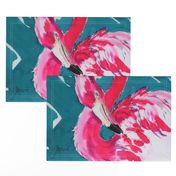 Flaming Flamingo Pillow Panel