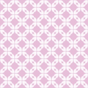 Small Scale Pink and White Serene Leaf Wallpaper