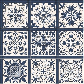 Delft Blue Spanish Mosaic Tiles