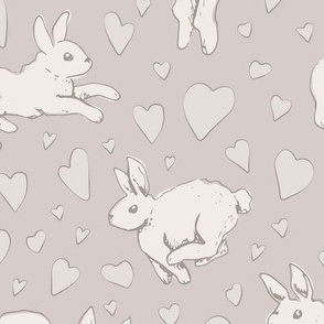 Love Bunnies - Grey - Large Scale