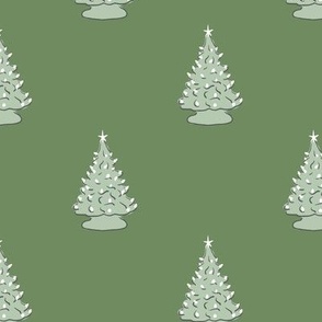 Ceramic Christmas Trees Mint Green