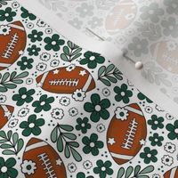 Small Scale Team Spirit Football Floral in New York Jets Gotham Green Black and White