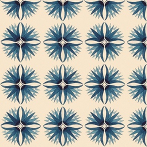 blue abstract mandalas 