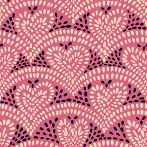 Heart Mosaic (18") - pink, purple, cream (ST2023HM)