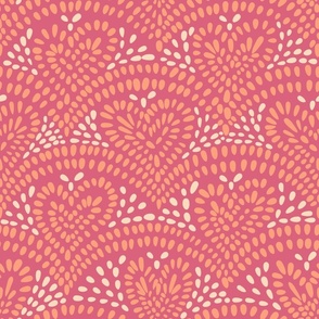Heart Mosaic (18") - orange, pink, cream (ST2023HM)
