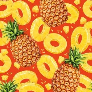 Juicy Pineapple Pattern - Red