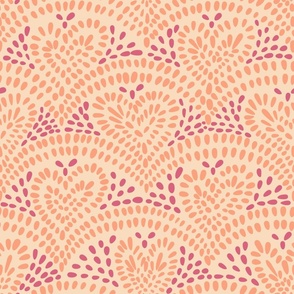 Heart Mosaic (18") - orange, pink, cream (ST2023HM)