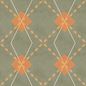 Autumn Orange Argyle