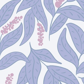 Lavender and pink foliage, Pantone Intangible colors, JUMBO, leaves are approx 6-8 inches long