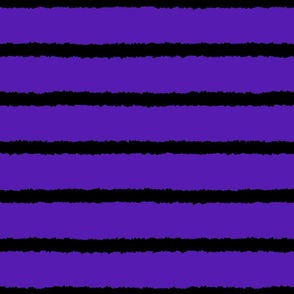 (L) Inky stripe black on indigo purple, Wednesday Addams inspired, large scale