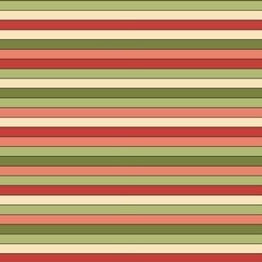 small // retro christmas red and green horizontal stripes