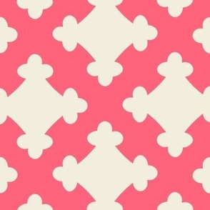 Foursquare Silhouette // large print // Vanilla Cream Motifs on Pinkalicious